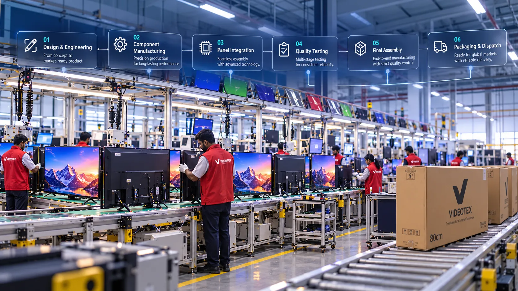 Home Videotex television manufacturing facility